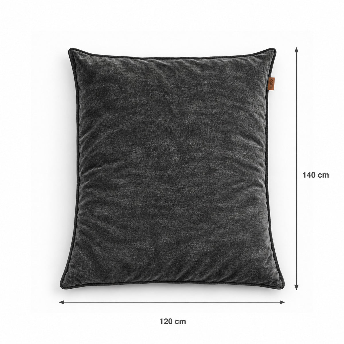 Negro — Medidas del Cojín XL Köff: 140 × 120 cm