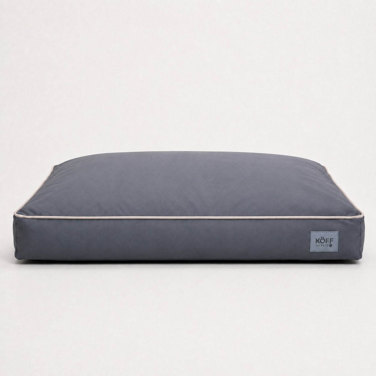 Talla L · 120 × 80 cm — Gris Plomo — Cama Köff Form Exterior, vista frontal