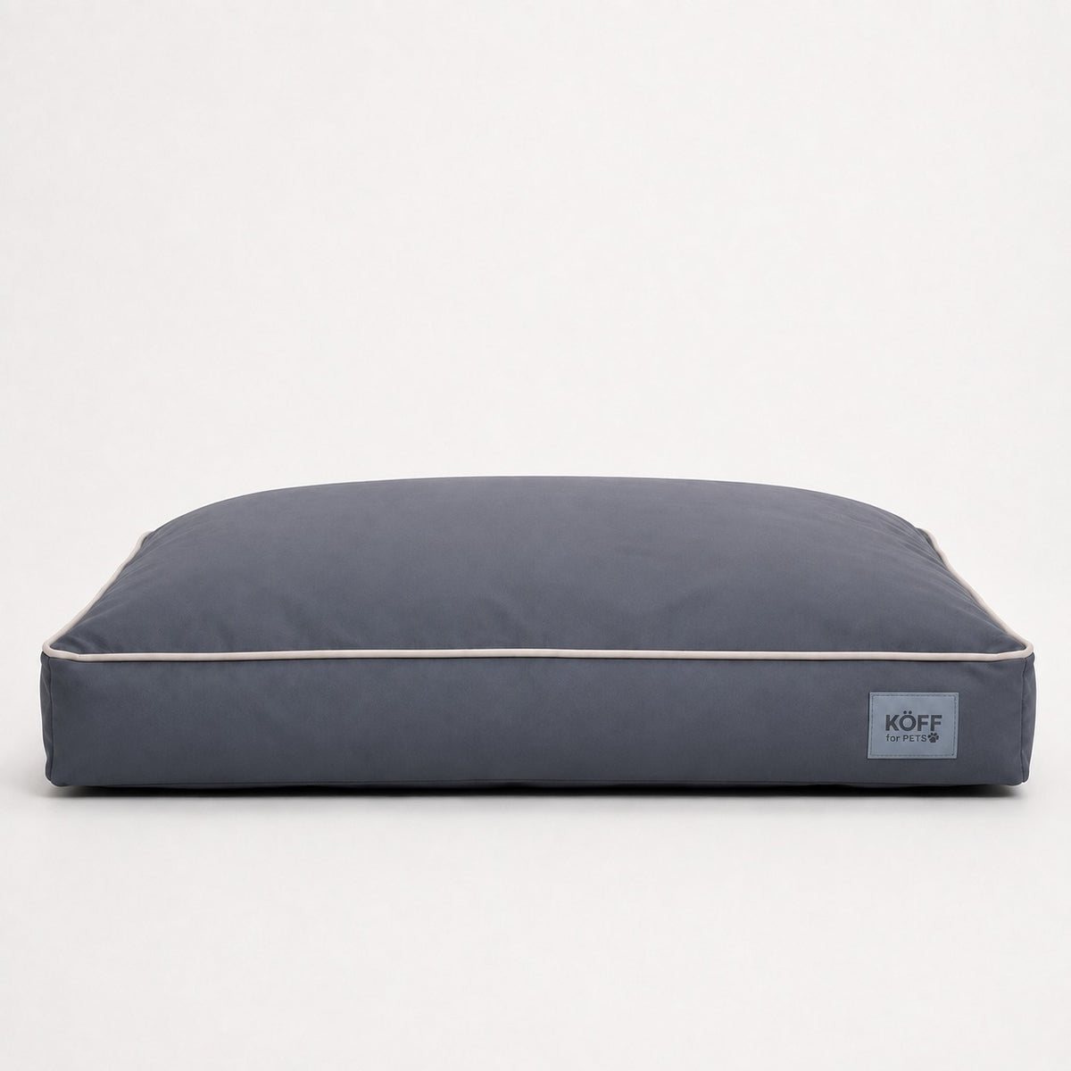 Talla M · 90 × 60 cm — Gris Plomo — Cama Köff Form Exterior, vista frontal