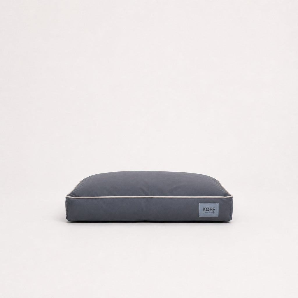 Talla S · 65 × 50 cm — Gris Plomo — Cama Köff Form Exterior, vista frontal