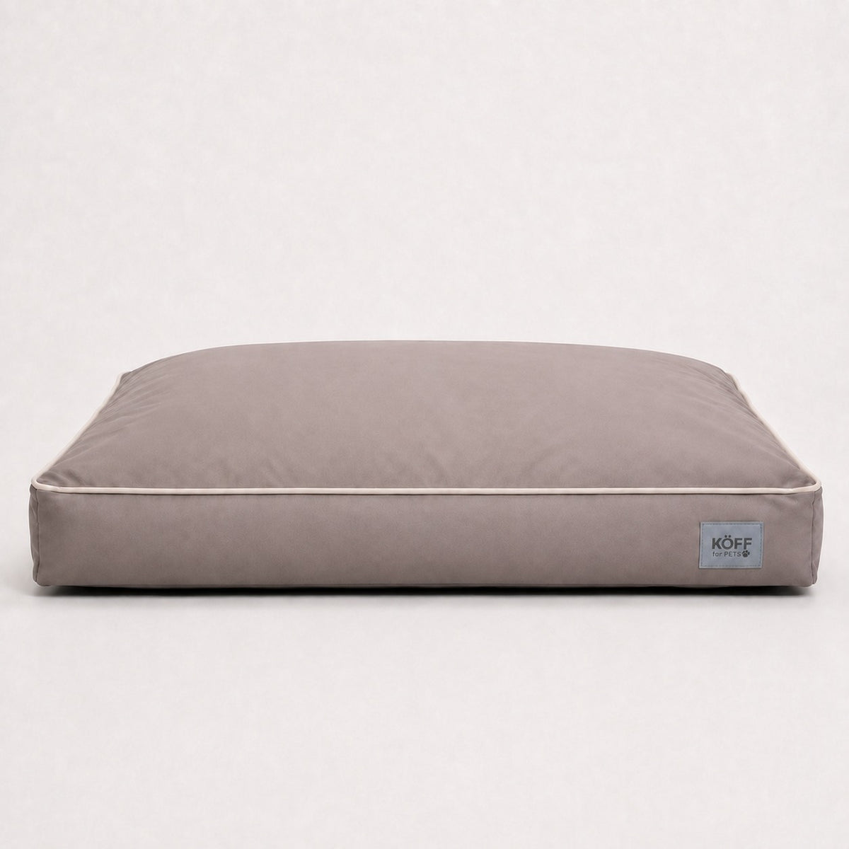 Talla L · 120 × 80 cm — Taupe — Cama Köff Form Exterior en taupe, vista frontal