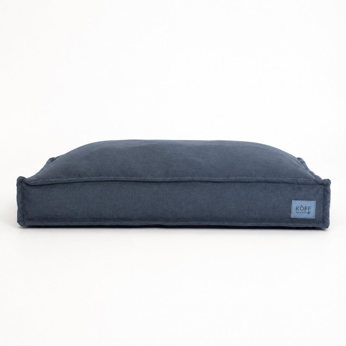 Talla M · 90 × 60 cm — Cama Köff Form Interior en azul, vista frontal