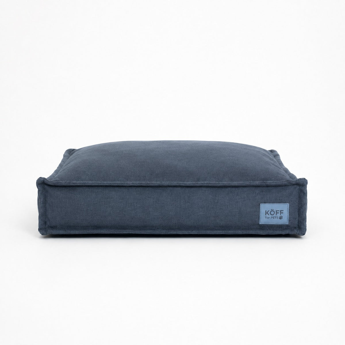Talla S · 65 × 50 cm — Cama Köff Form Interior en azul, vista frontal