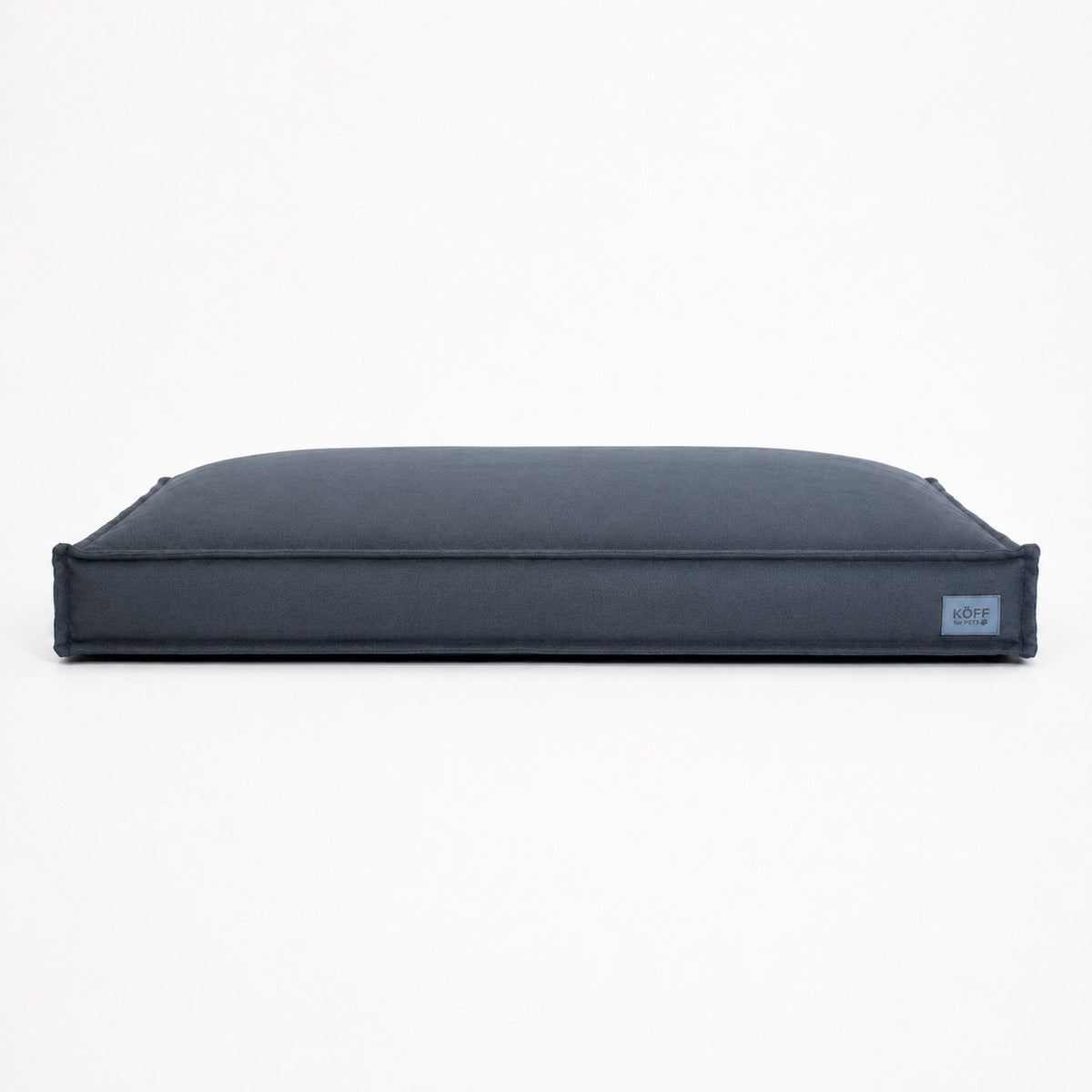 Talla XL · 130 × 90 cm — Cama Köff Form Interior en azul, vista frontal