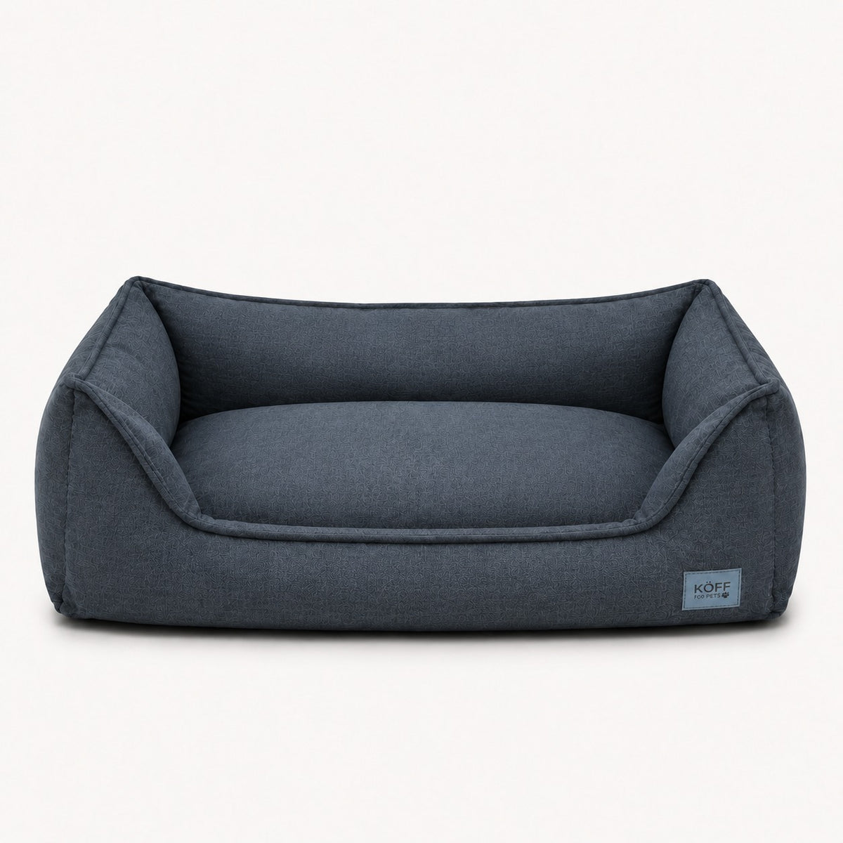Talla M · 90 × 60 cm — Cama Köff Suite Clásica en azul noche, vista frontal