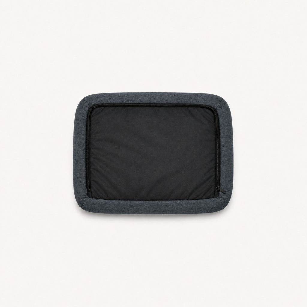 Talla S · 65 × 50 cm — base de la cama, con el cierre que permite retirar la funda