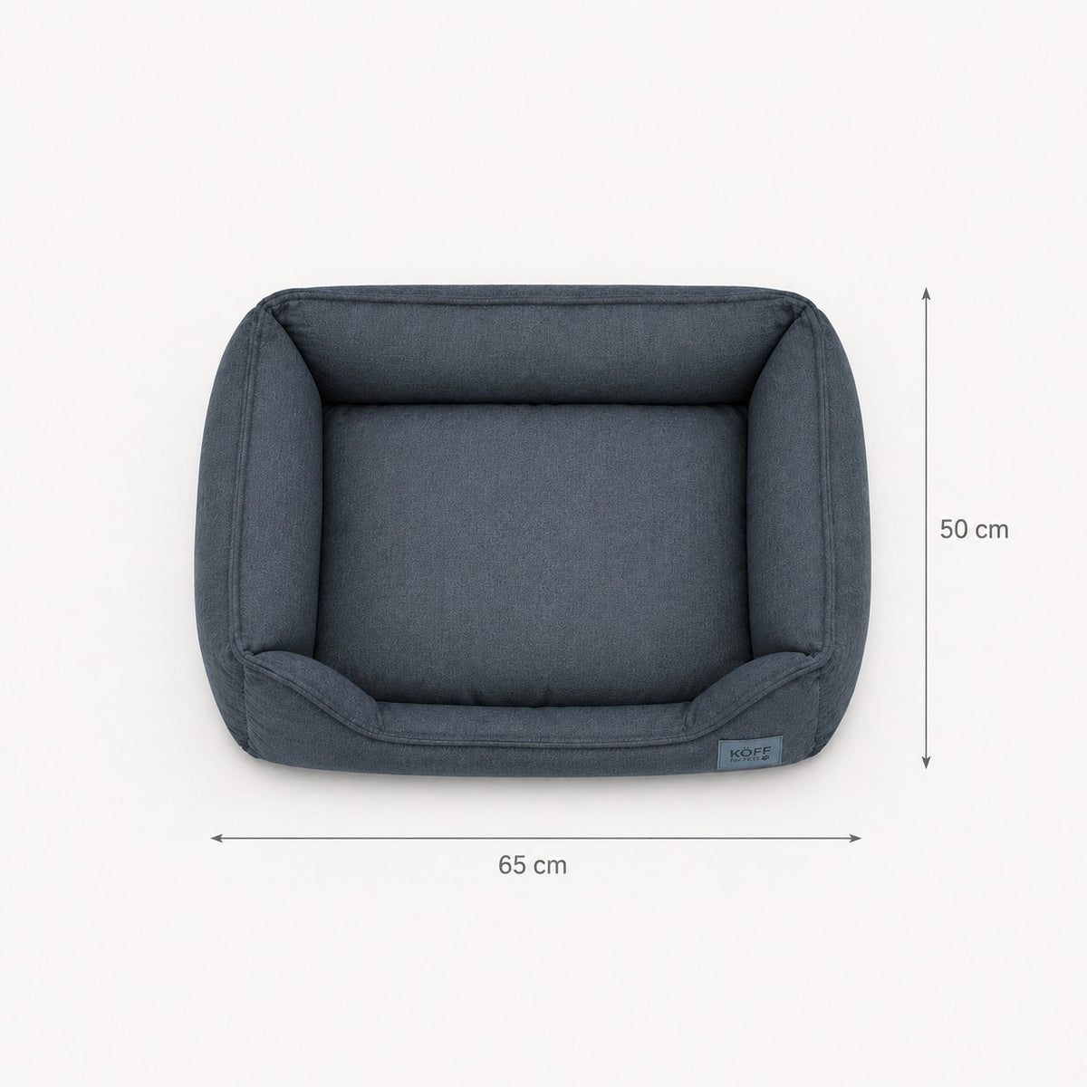 Talla S · 65 × 50 cm — medidas de la cama: 65 cm de ancho por 50 cm de fondo