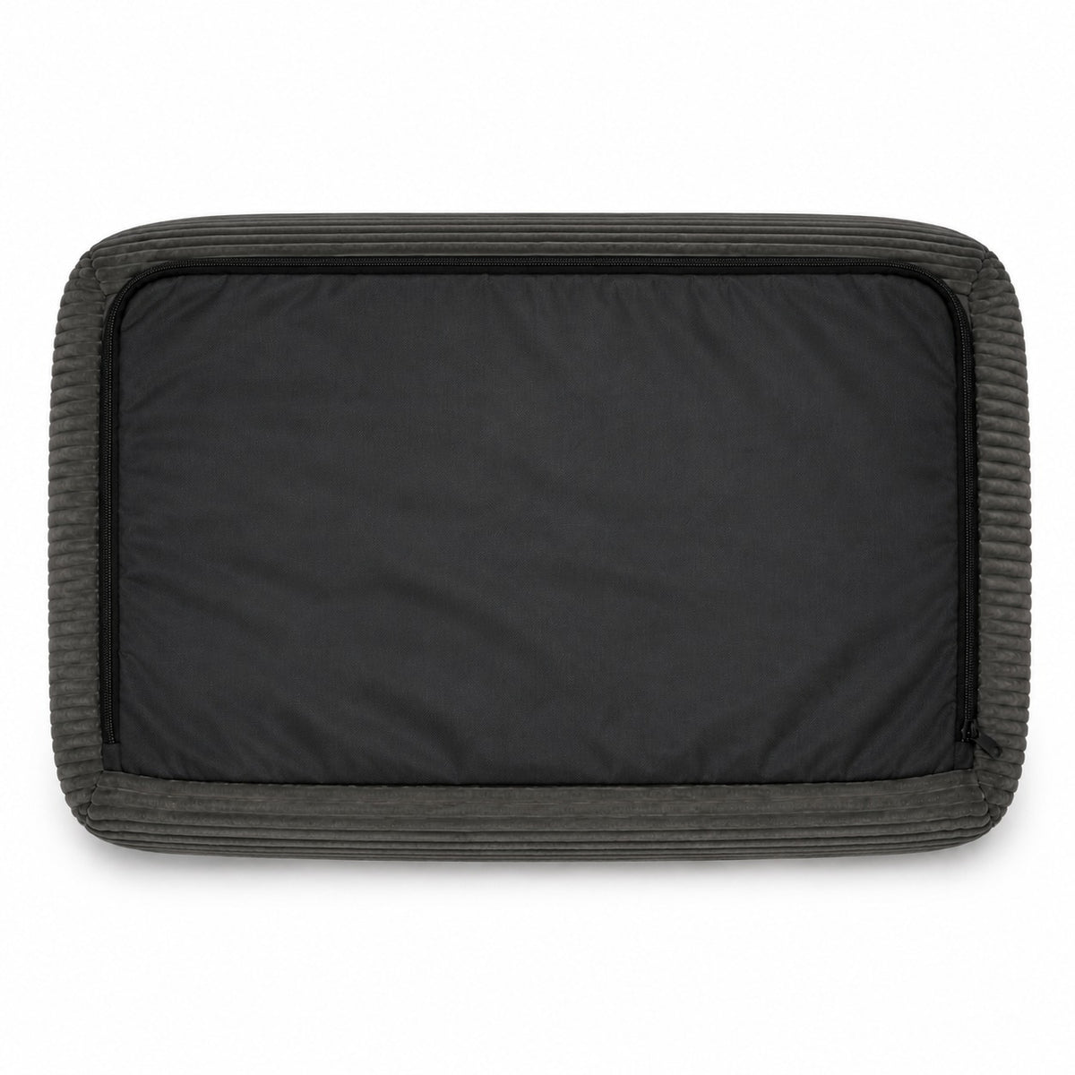 Talla M · 90 × 60 cm — base de la cama, con el cierre que permite retirar la funda