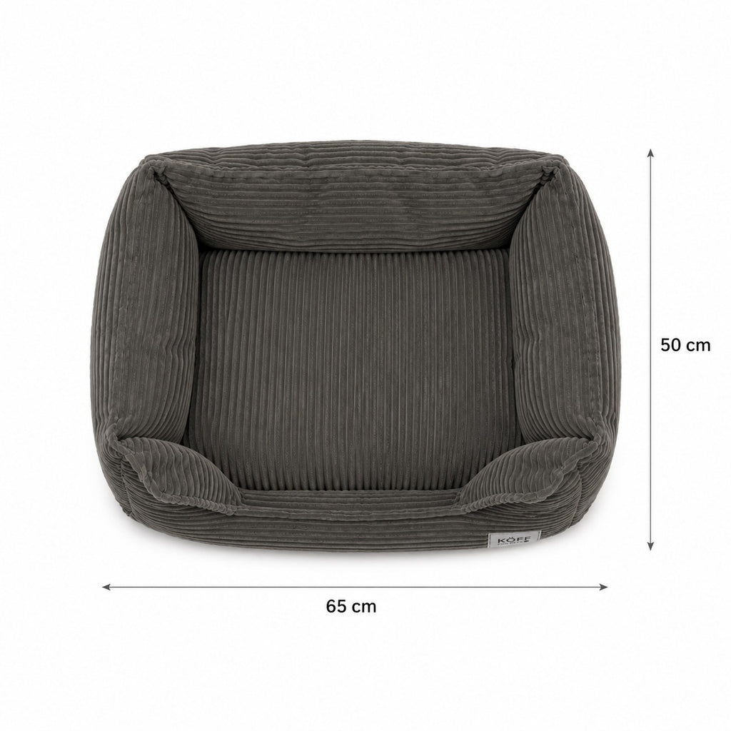 Talla S · 65 × 50 cm — medidas de la cama: 65 cm de ancho por 50 cm de fondo
